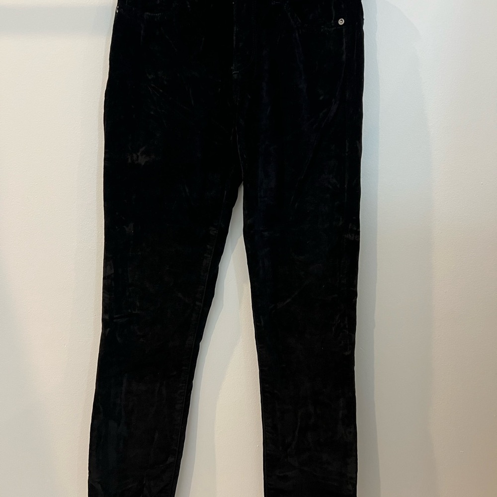 DL1961 Midnight Black Velvet Trousers